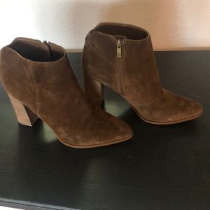 Ivanka Trump brown suede booties sz 8.5